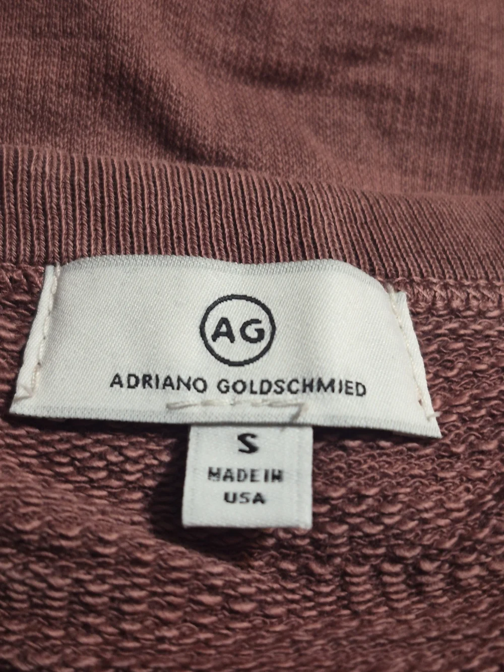Ag Adriano Goldschmied Men's Crewneck Sweater in Mauve